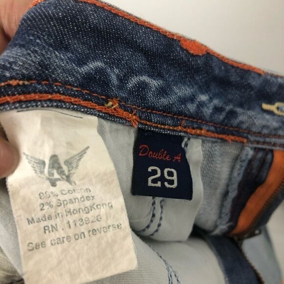 Double A denim mini skirt raw hem - Picture 6 of 6